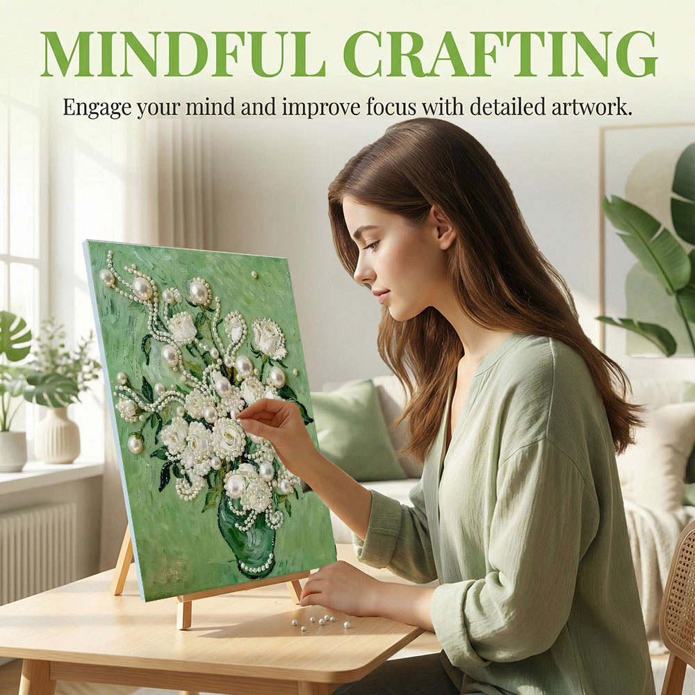 Huacan DIY Pearl Art Painting  - Resin Art Of Rose recension och pris